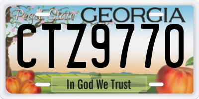 GA license plate CTZ9770