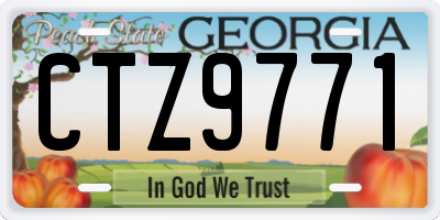 GA license plate CTZ9771