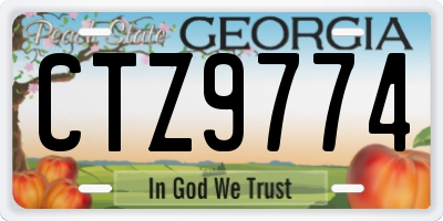 GA license plate CTZ9774