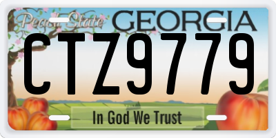 GA license plate CTZ9779
