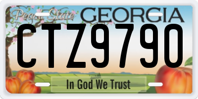 GA license plate CTZ9790