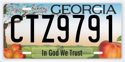 GA license plate CTZ9791