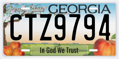 GA license plate CTZ9794
