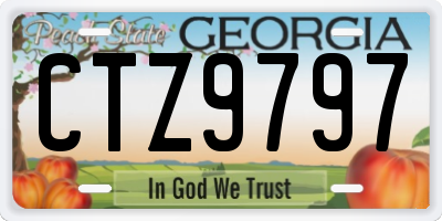 GA license plate CTZ9797