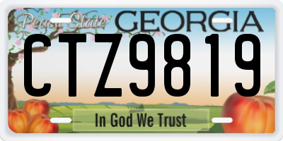 GA license plate CTZ9819