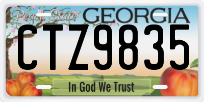GA license plate CTZ9835