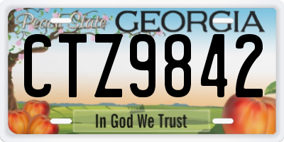 GA license plate CTZ9842