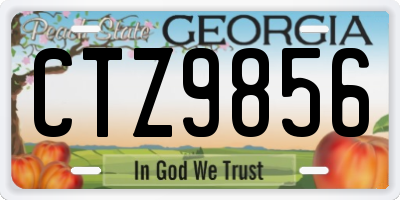 GA license plate CTZ9856