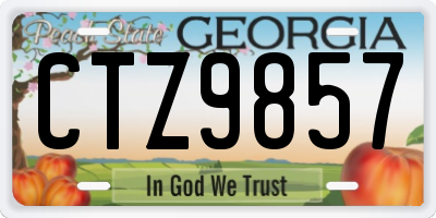 GA license plate CTZ9857