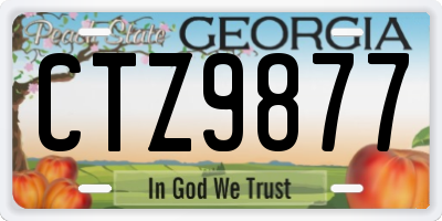 GA license plate CTZ9877