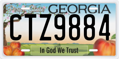 GA license plate CTZ9884