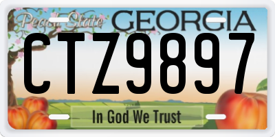 GA license plate CTZ9897