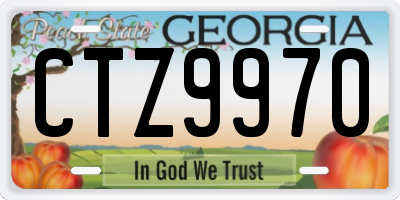 GA license plate CTZ9970
