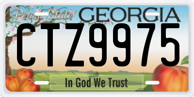 GA license plate CTZ9975