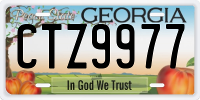 GA license plate CTZ9977