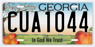 GA license plate CUA1044