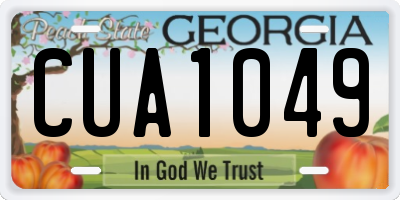 GA license plate CUA1049
