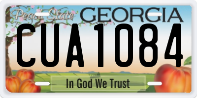 GA license plate CUA1084