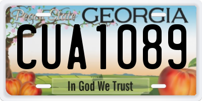 GA license plate CUA1089