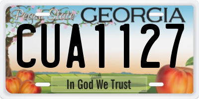 GA license plate CUA1127