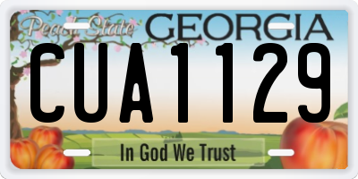 GA license plate CUA1129