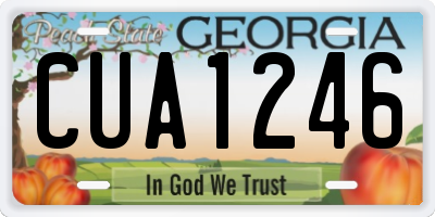 GA license plate CUA1246