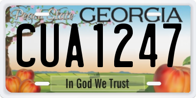 GA license plate CUA1247