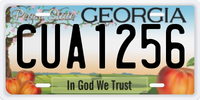 GA license plate CUA1256