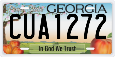 GA license plate CUA1272
