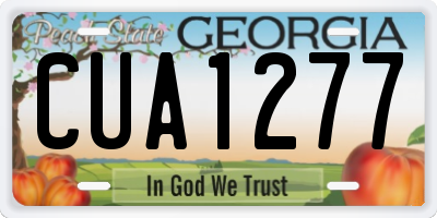 GA license plate CUA1277