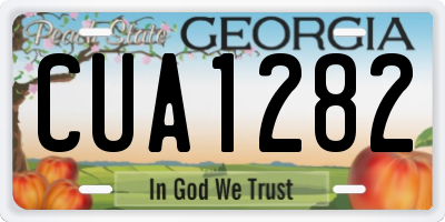 GA license plate CUA1282