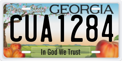GA license plate CUA1284