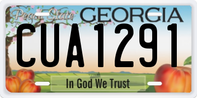 GA license plate CUA1291
