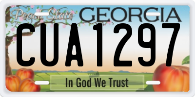 GA license plate CUA1297
