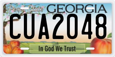 GA license plate CUA2048