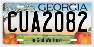 GA license plate CUA2082