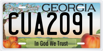 GA license plate CUA2091
