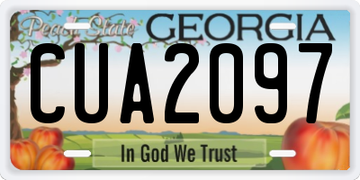 GA license plate CUA2097