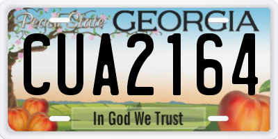 GA license plate CUA2164