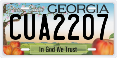 GA license plate CUA2207