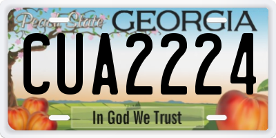 GA license plate CUA2224