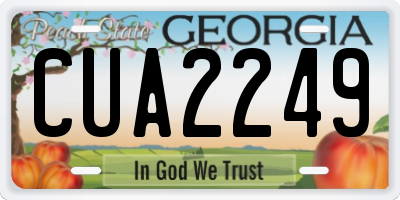 GA license plate CUA2249