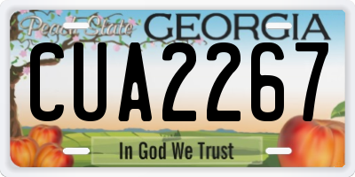 GA license plate CUA2267