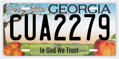 GA license plate CUA2279