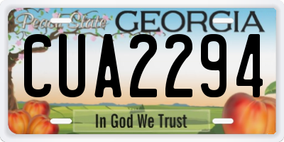 GA license plate CUA2294
