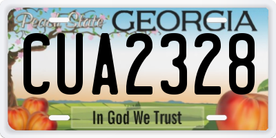 GA license plate CUA2328