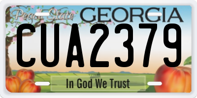 GA license plate CUA2379