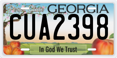 GA license plate CUA2398