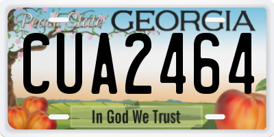 GA license plate CUA2464