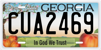 GA license plate CUA2469